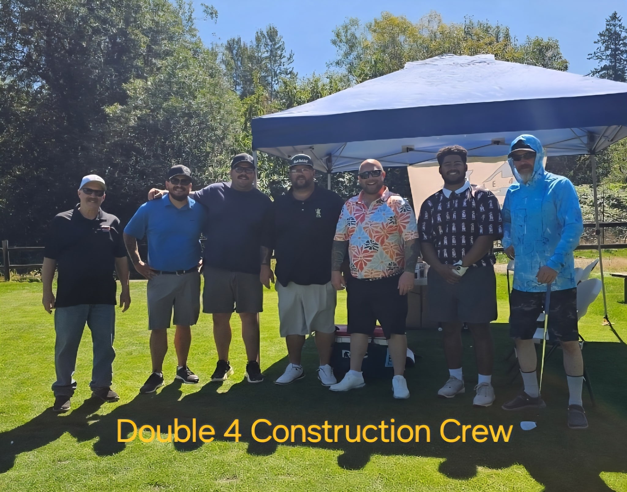 The Double 4 Construction crew at the Annual Laura Cabe Memorial Golf Tournament – 08.2025